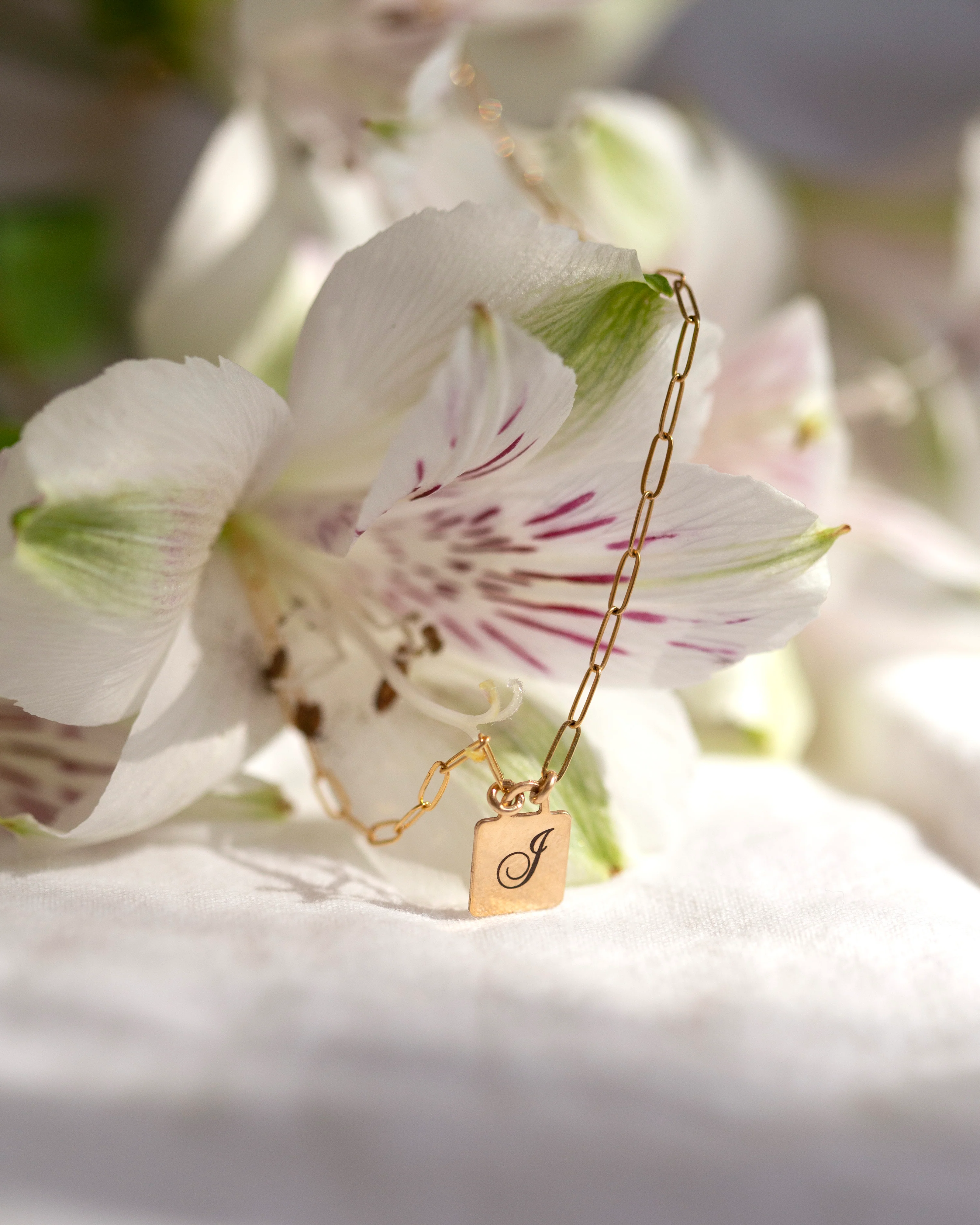 Personalized Square Tag Necklace - Image 2