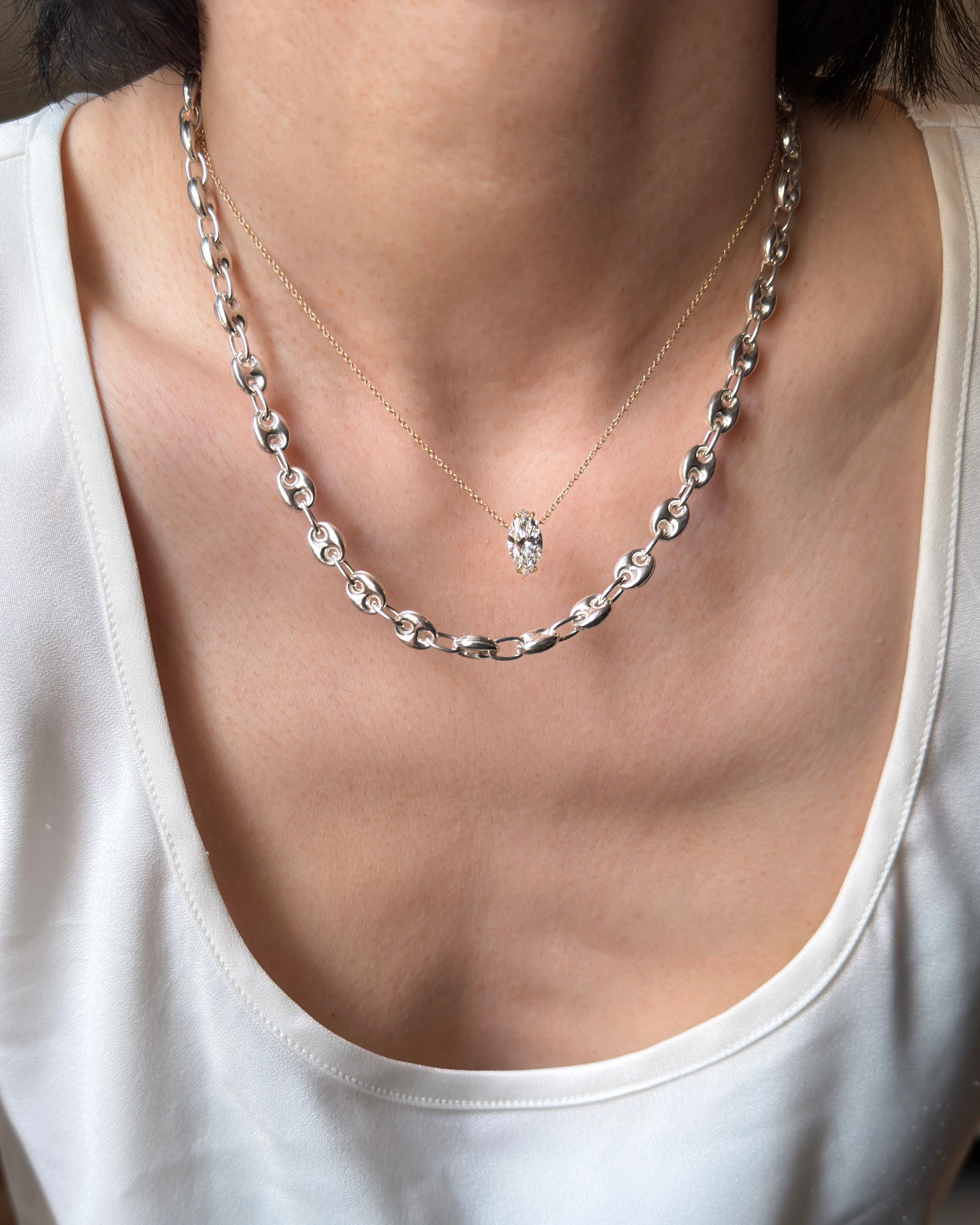 Puffed mariner chain in Silver - Image 5