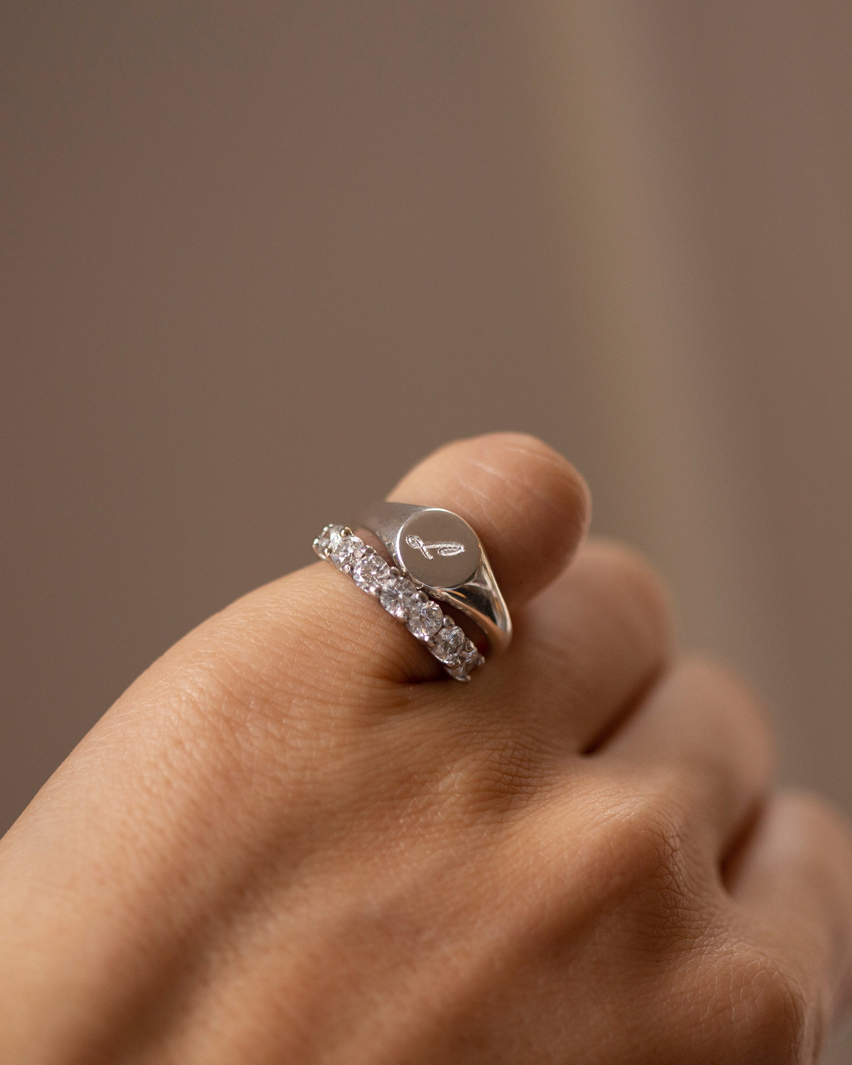 Signet Ring, Engraved Signet Ring , Pinky Ring - Image 3