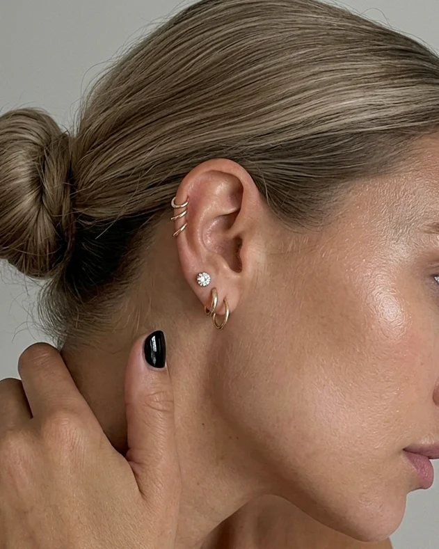 Simple Clicker Hoop Earring