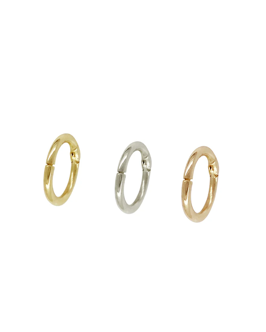 Simple Clicker Hoop Earring - Image 2