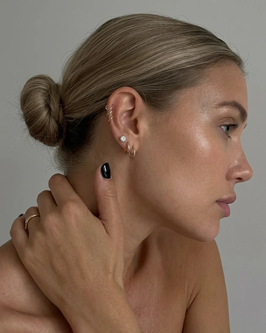 Simple Clicker Hoop Earring - Image 3