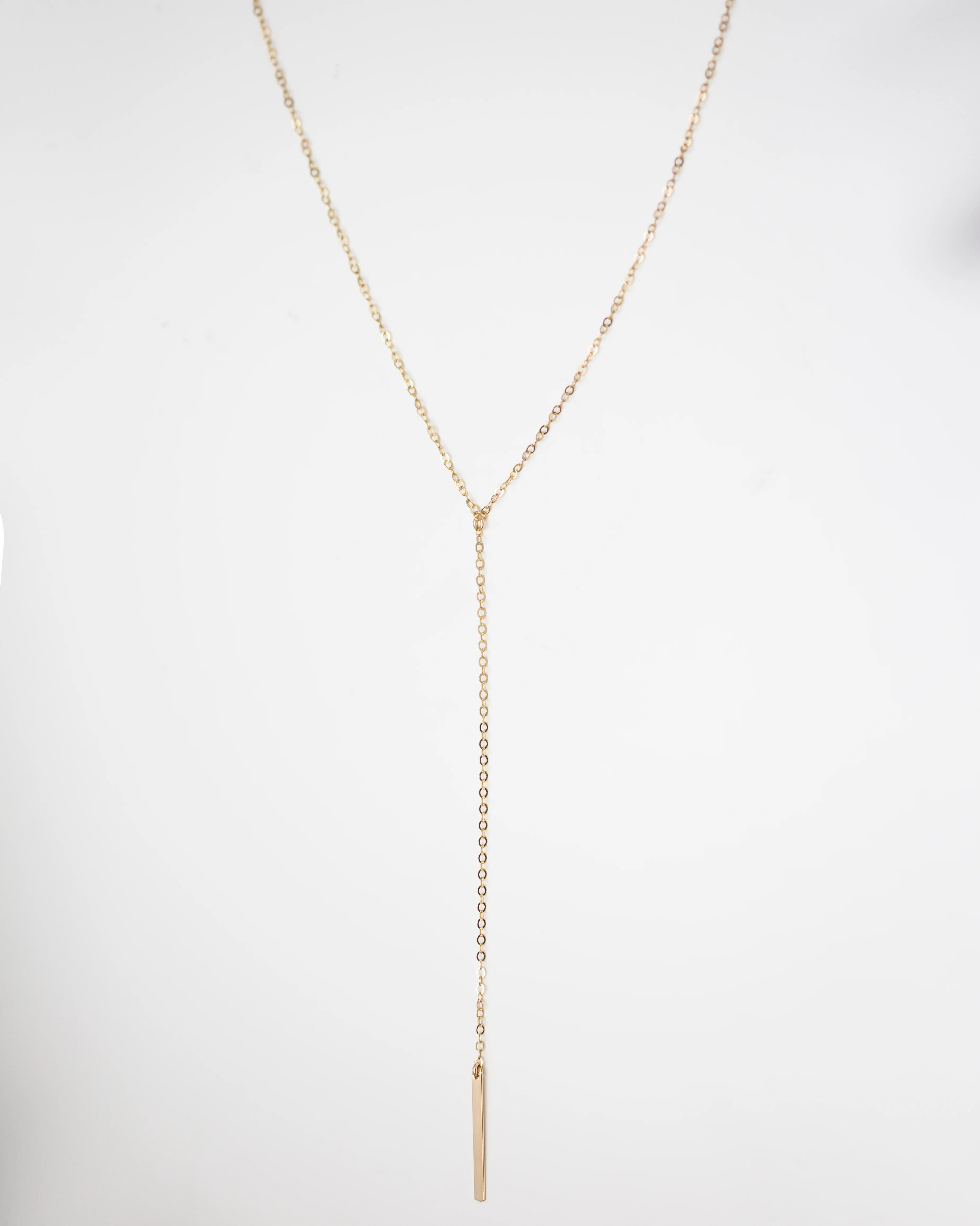Simple Y Lariat Necklace - Image 3