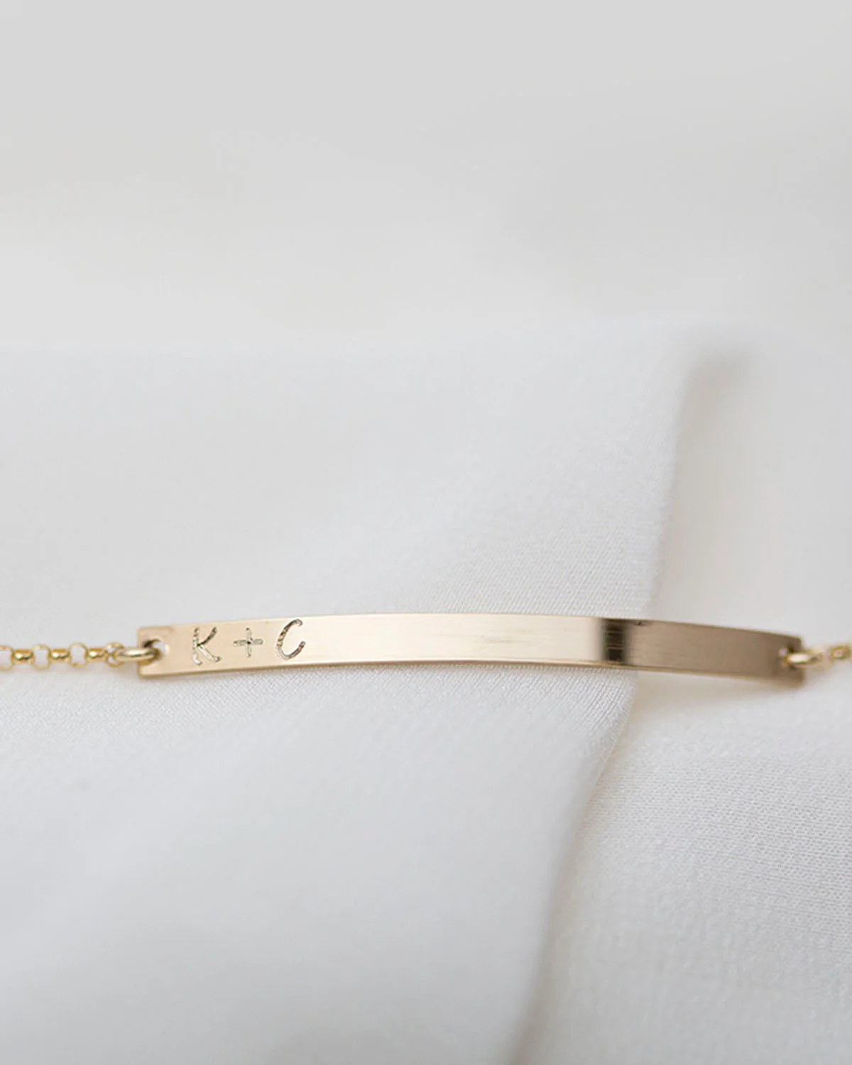 Skinny Bar Bracelet with Custom Engraving - Image 4