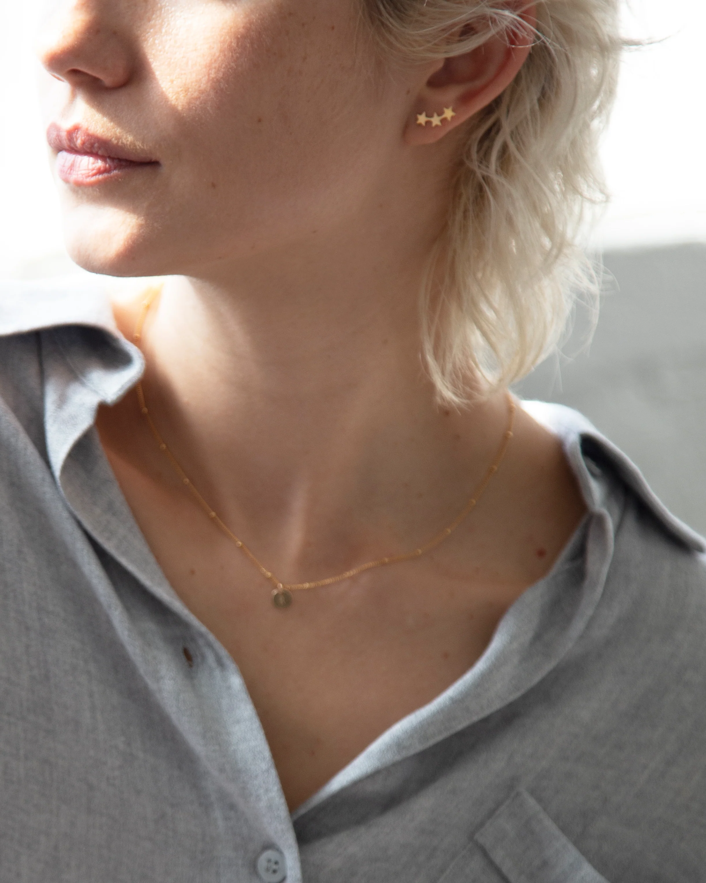 14k Star Climber Earrings - Image 6