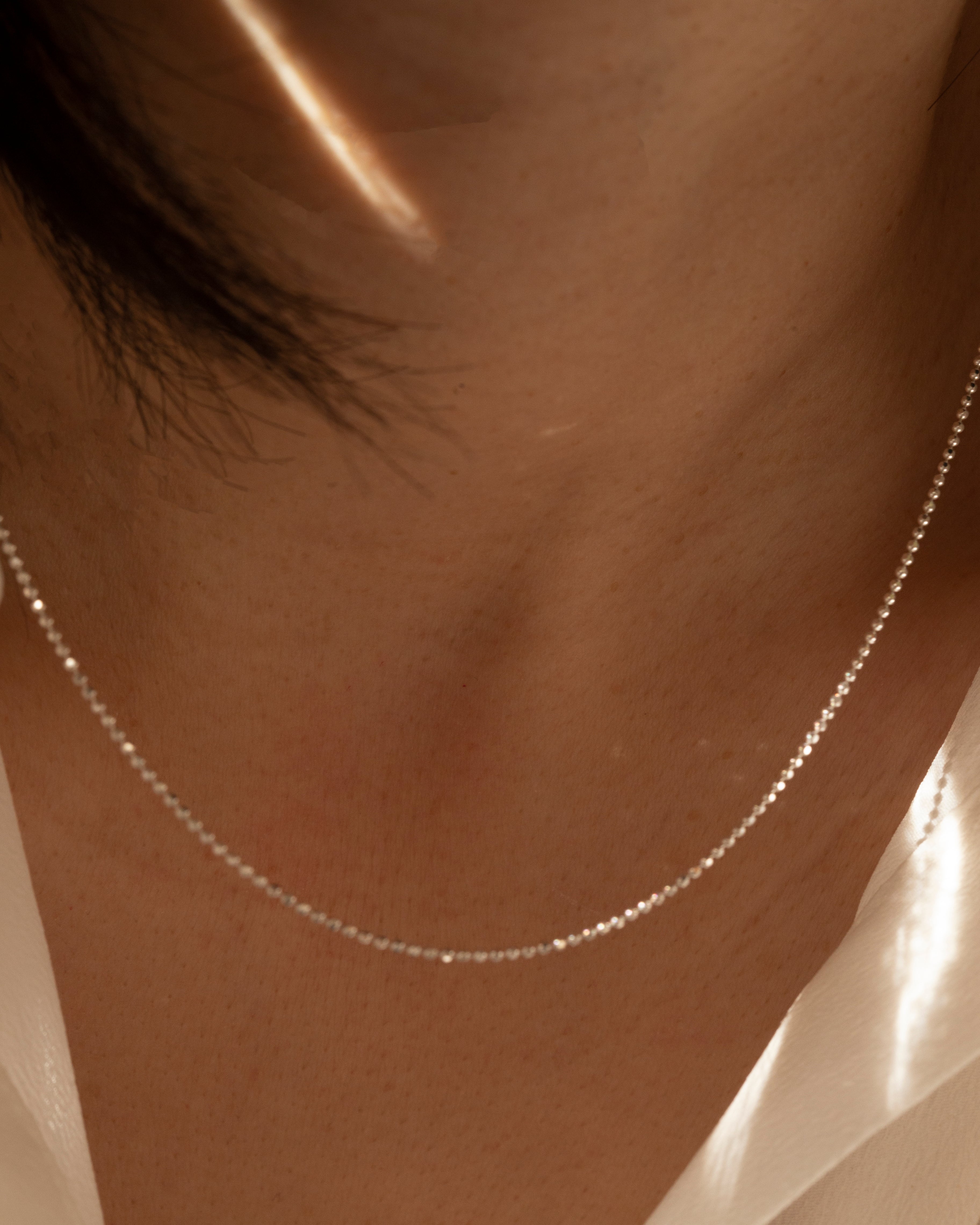 Sterling silver Sparkle Ball Chain Necklace - Image 3