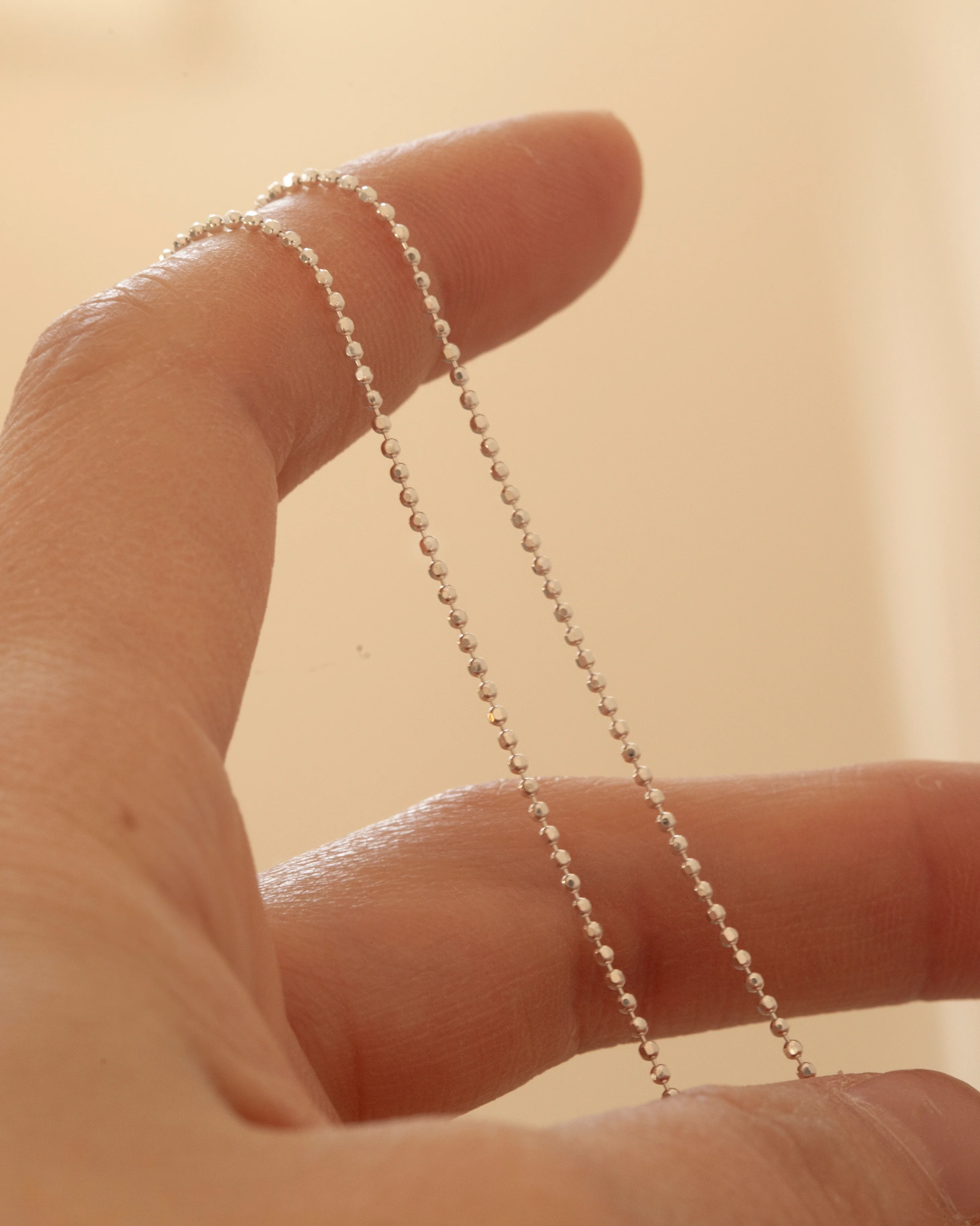 Sterling silver Sparkle Ball Chain Necklace - Image 4