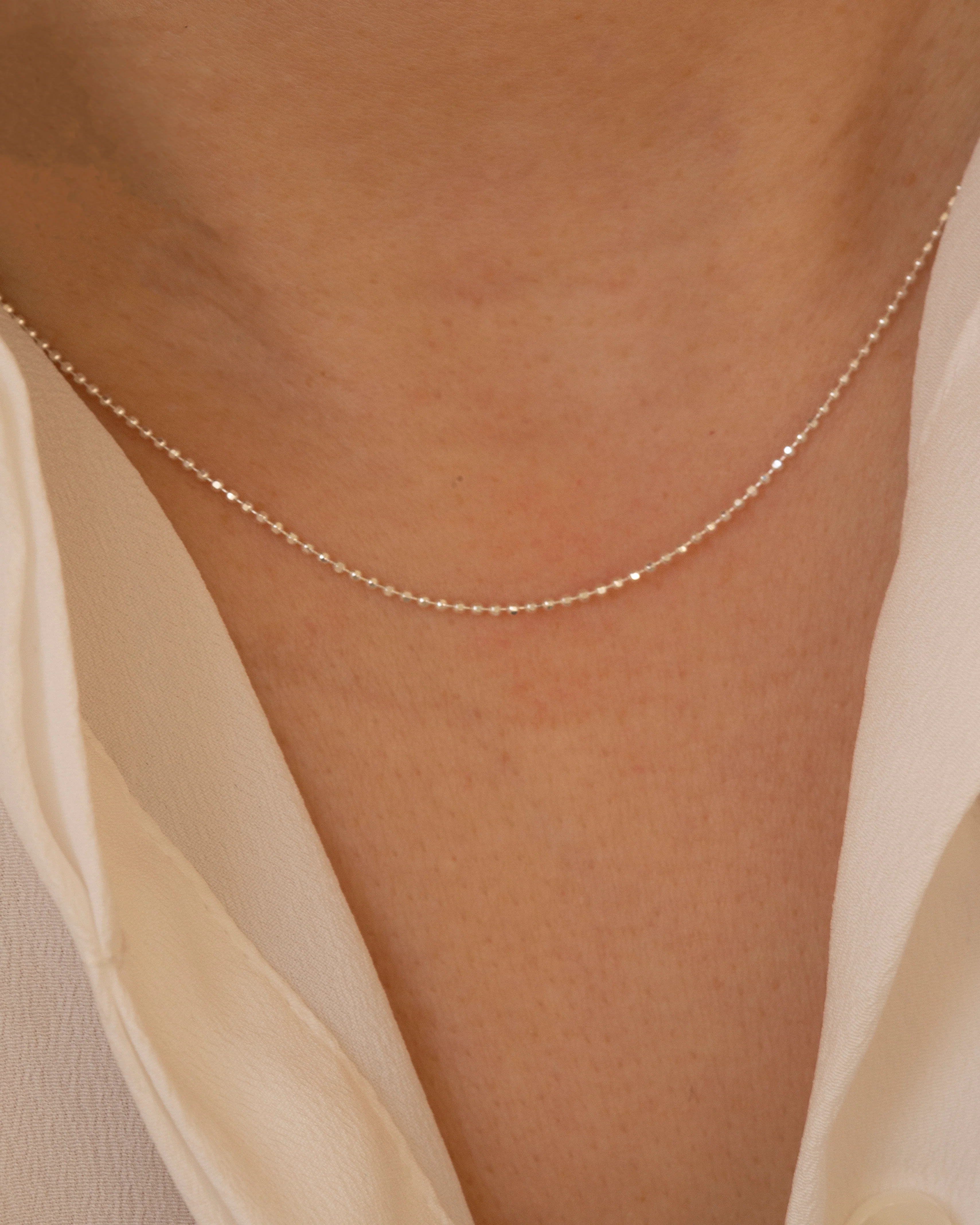 Sterling silver Sparkle Ball Chain Necklace - Image 6