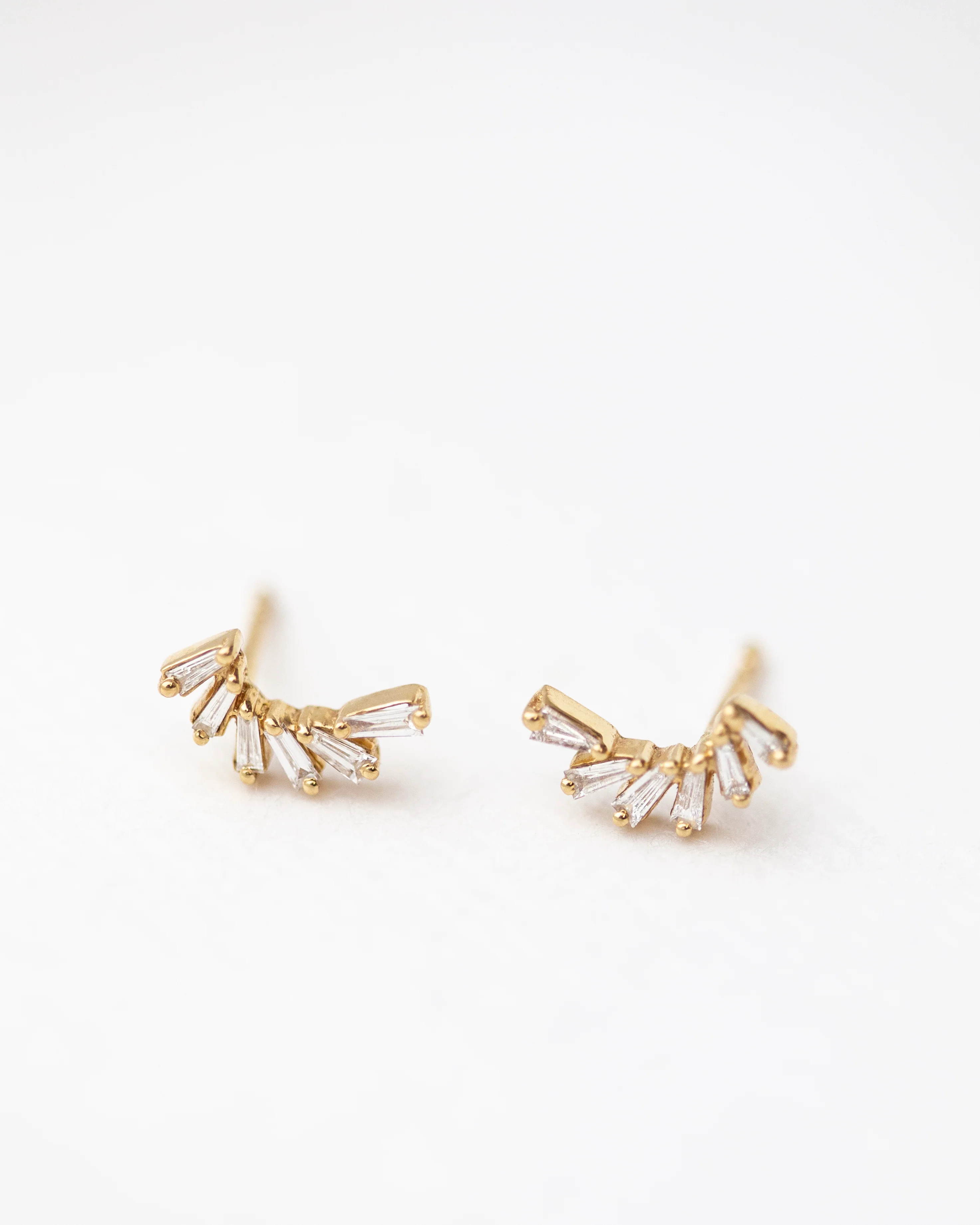 Tapered Baguette Diamond Step Earrings - Image 2