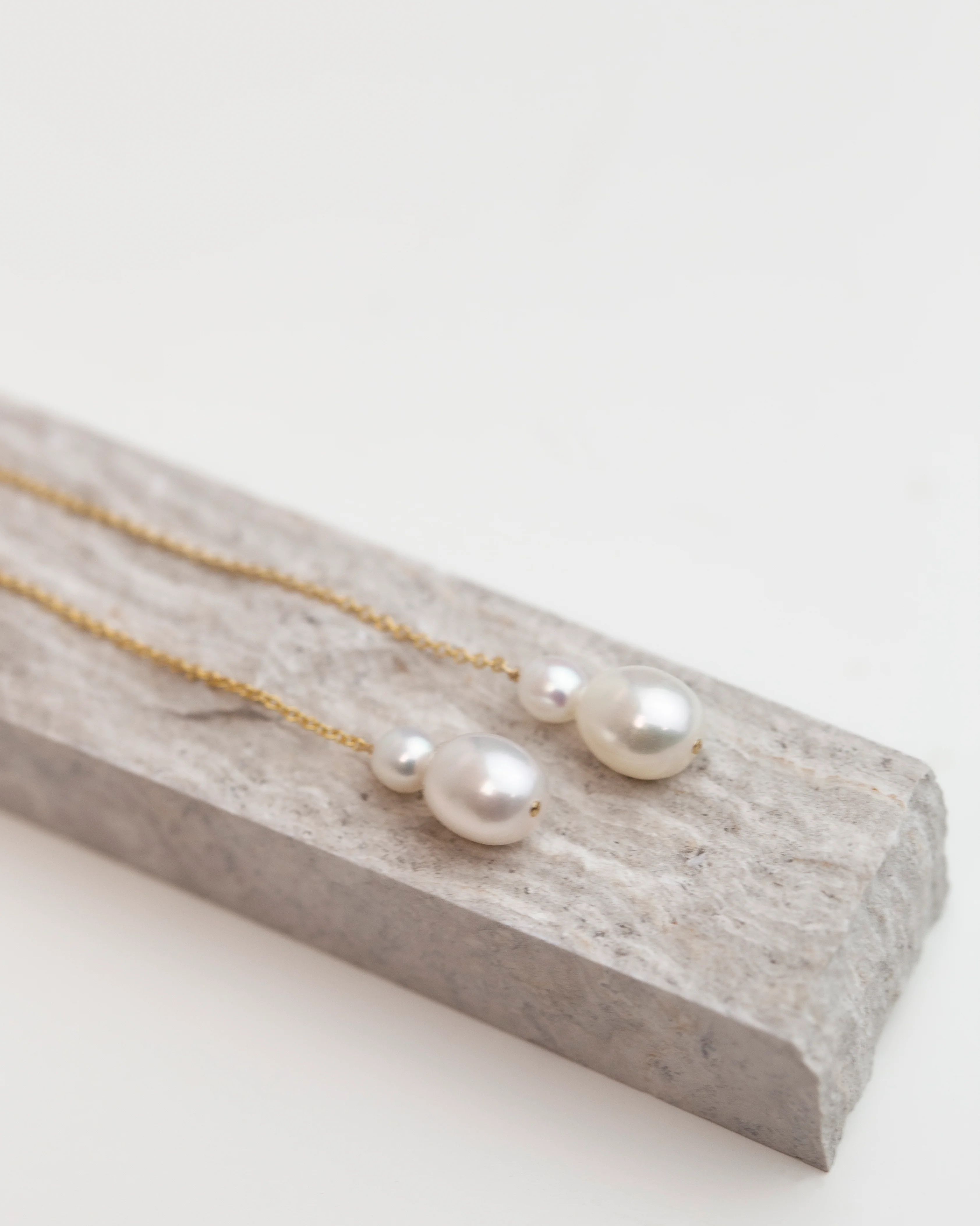 Threaded Pearl Earrings - Image 3