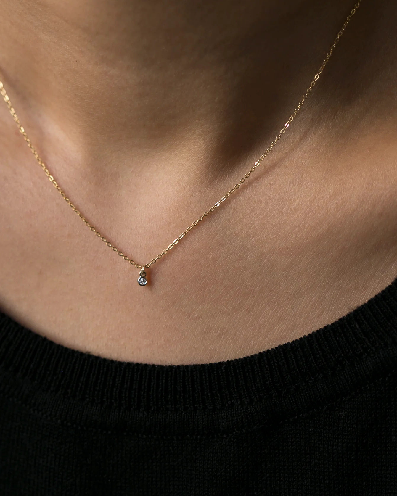 Tiny Diamond Necklace - Image 4