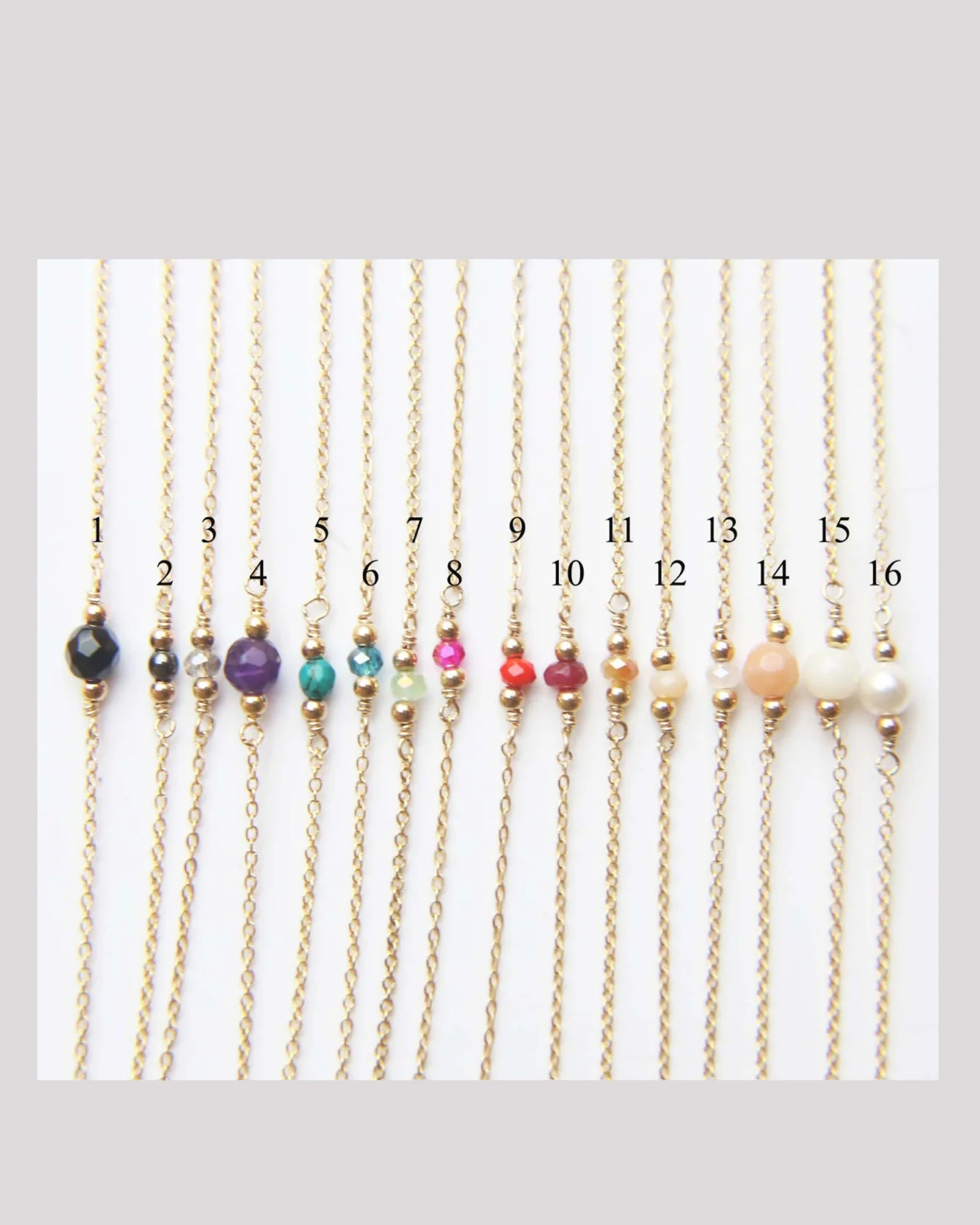 Tiny Gemstone Bracelet - Image 3