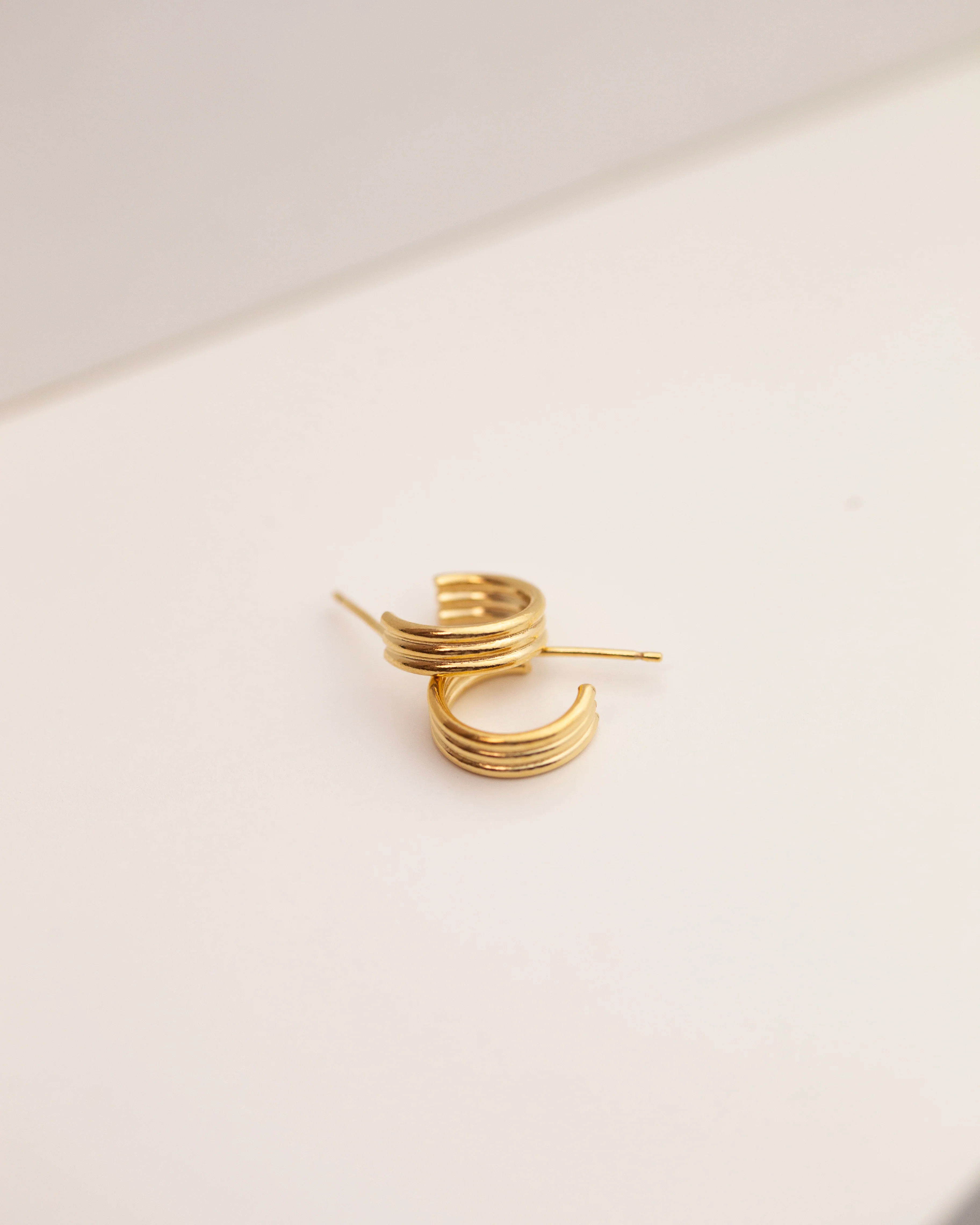 Triple Row 3/4 Hoop Earrings - Image 3