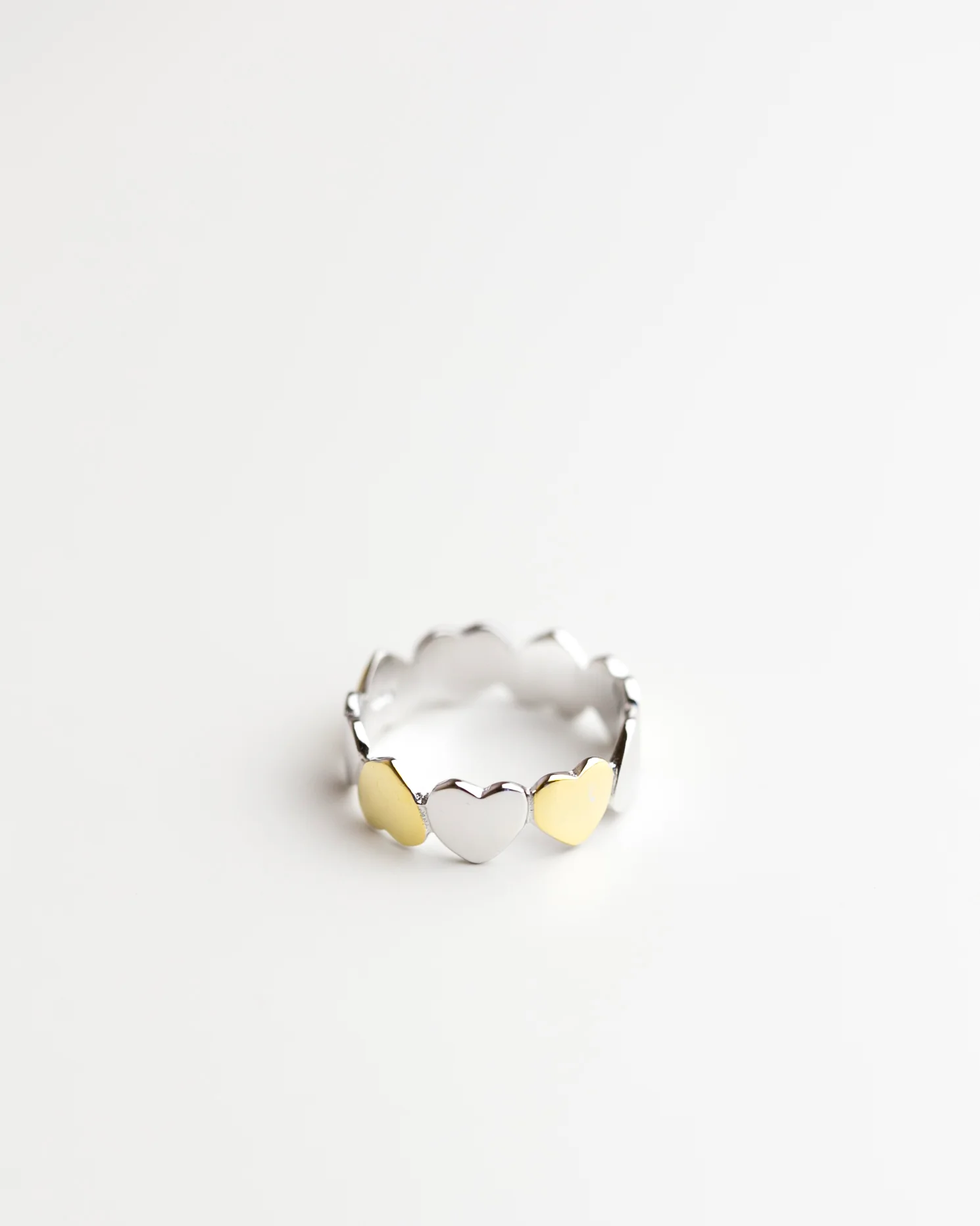 Two Tone Hearts Ring - Image 4